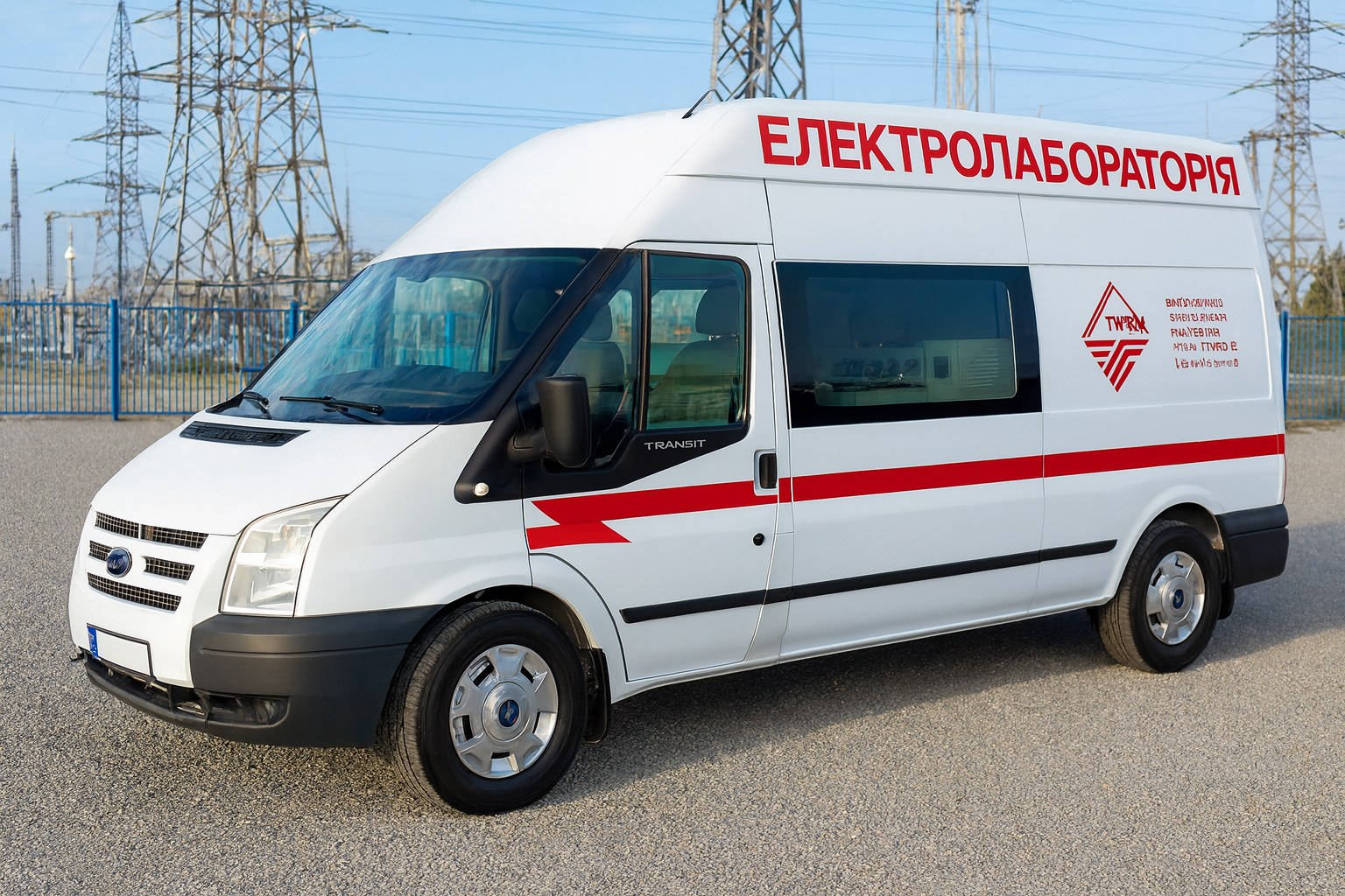 Автомобіль АСВІТ на фоні ПС 110/10 кВ